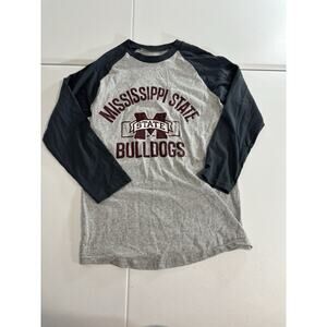 Mississippi State Bulldogs Men's Baseball T Shirt Size S Gray NCAA Pro Edge